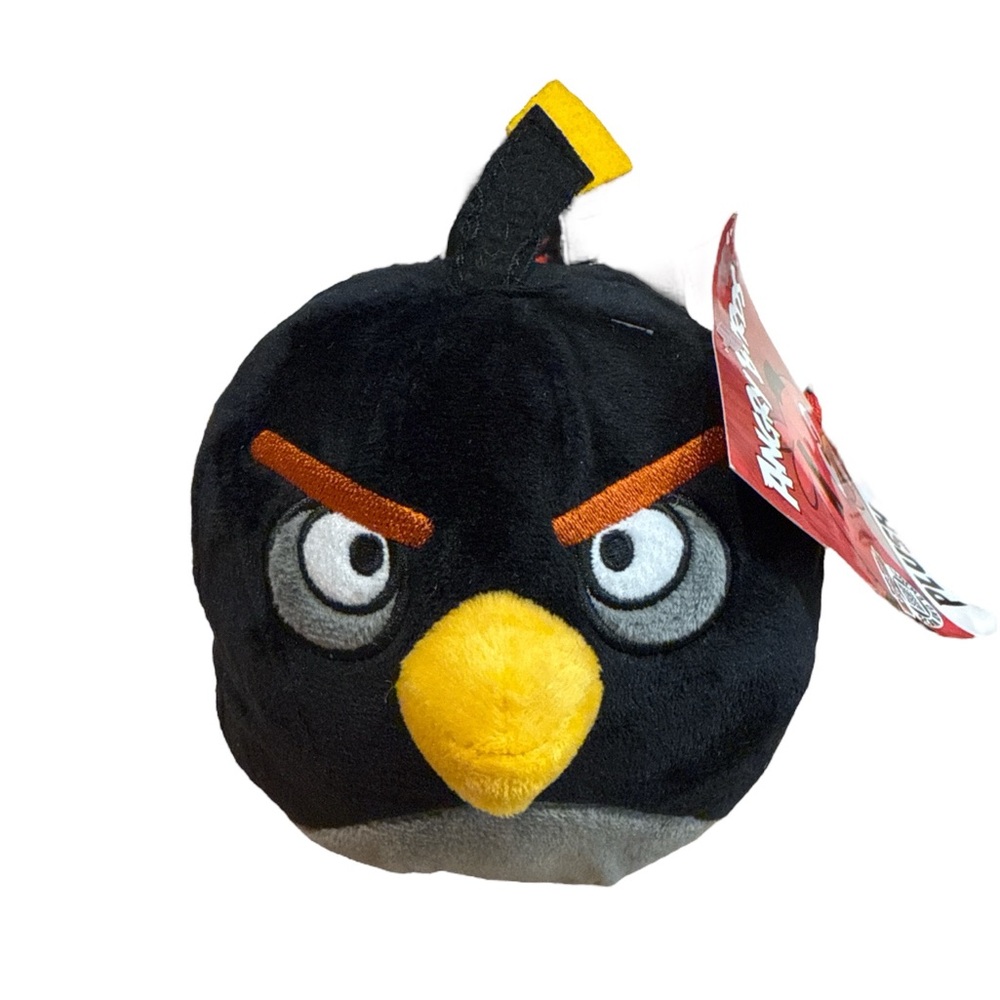 NWT Angry Birds Black Plush Bomb, 5 inch Rovio Toy Factory